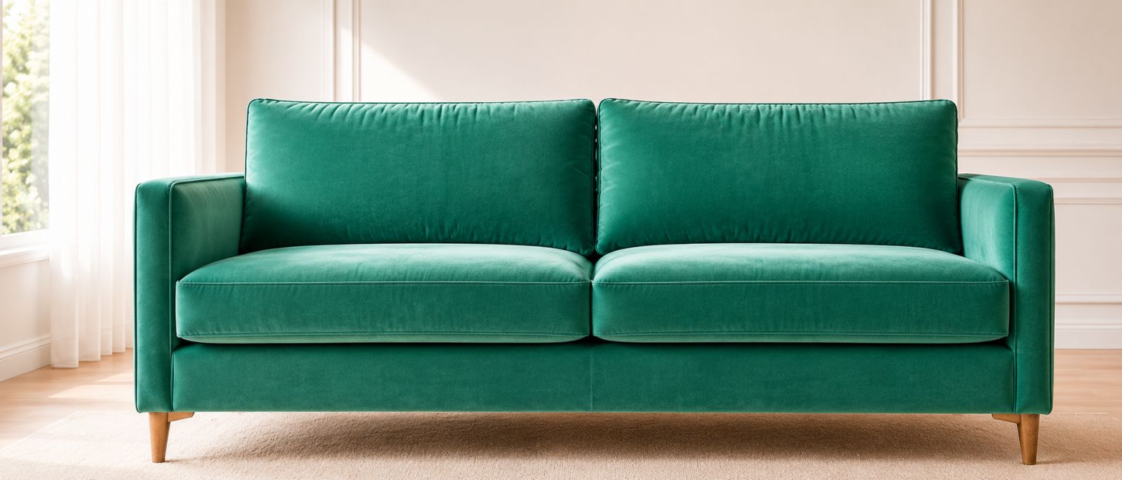 Velvet sofa — SoftNest upholstery cleaning